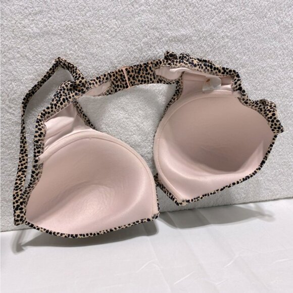 5/$25 Shade & Shore Leopard Print Bikini Bra Top 38DD - Picture 2 of 11